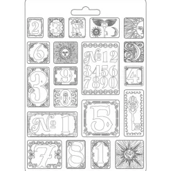 Molde Flexible Numbers Alchemy Stamperia 21x29cm