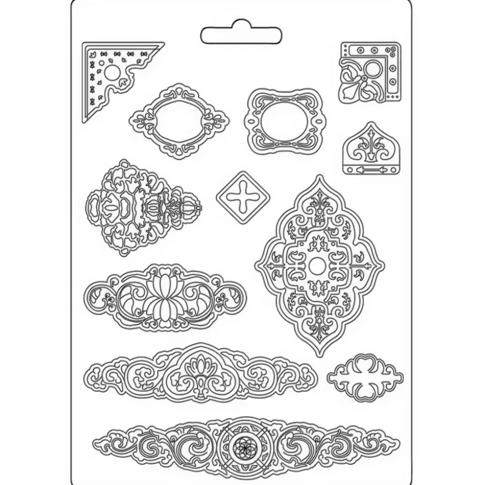 Molde flexible Placas Antiguas Vintage Library Stamperia 21x29cm