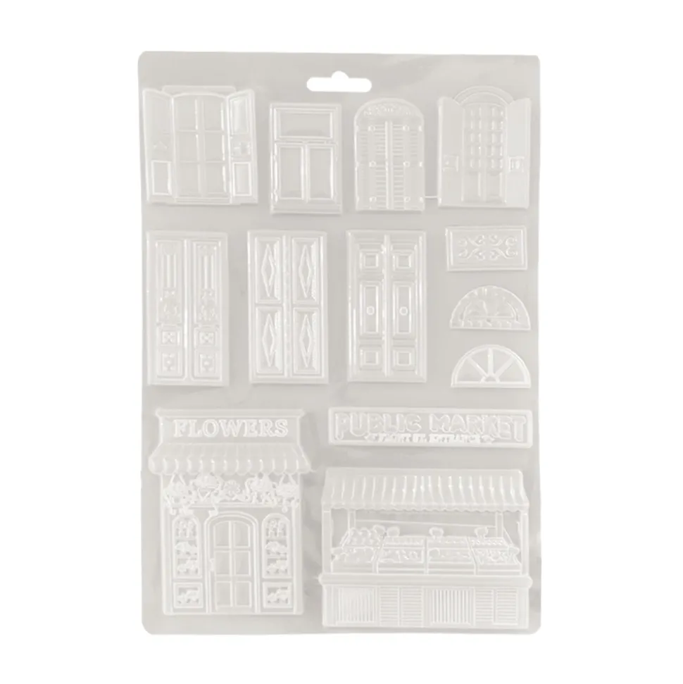 Molde flexible Puertas y Ventanas Art of Travelling Stamperia 21x29cm