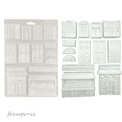 Molde flexible Puertas y Ventanas Art of Travelling Stamperia 21x29cm