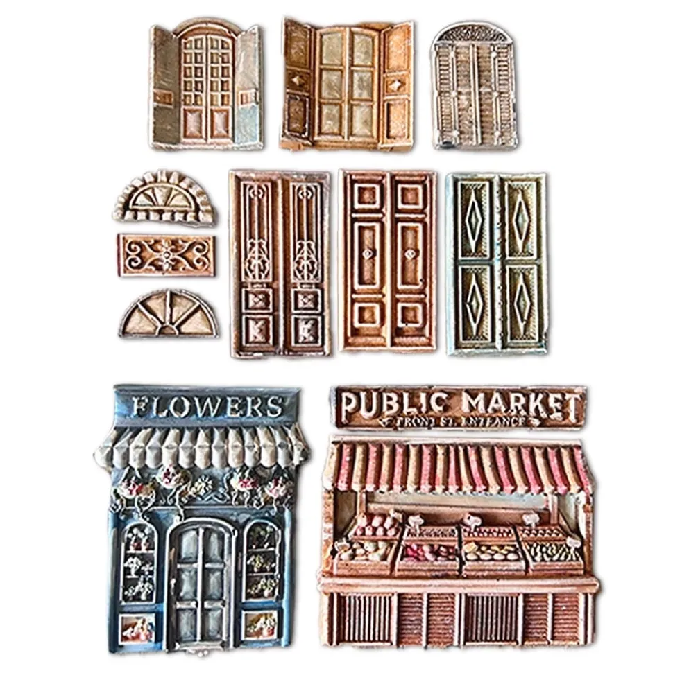 Molde flexible Puertas y Ventanas Art of Travelling Stamperia 21x29cm