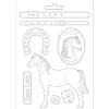 Molde Flexible Romantic Horses Stamperia 21x29cm