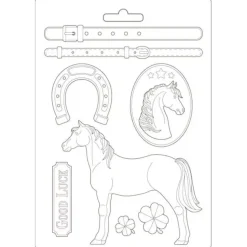 Molde Flexible Romantic Horses Stamperia 21x29cm