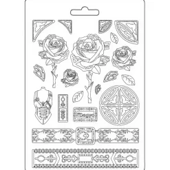 Molde flexible Rosa Mecánica Sir Vagabond in Fantasy World Stamperia 21x29cm