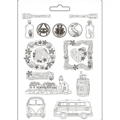 Molde flexible Silent Sea Stamperia 21x29cm