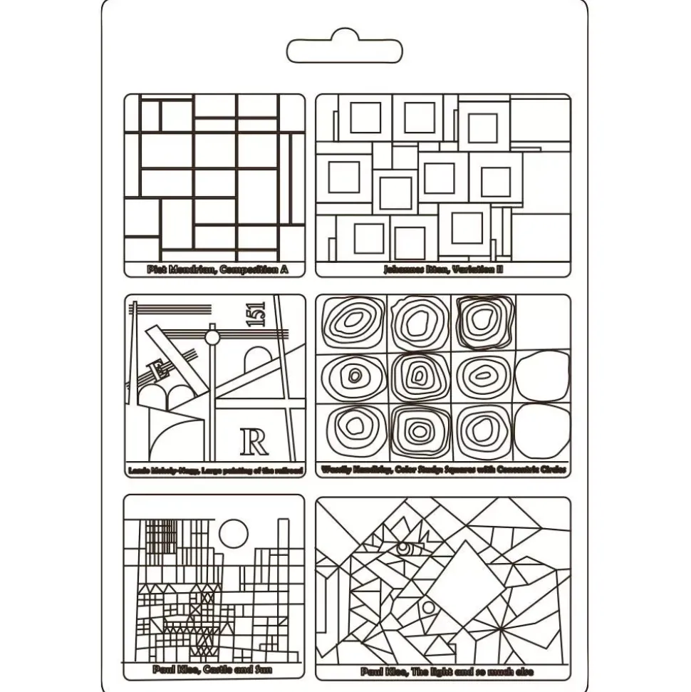 Molde Flexible Squares Bauhaus Stamperia 21x29cm