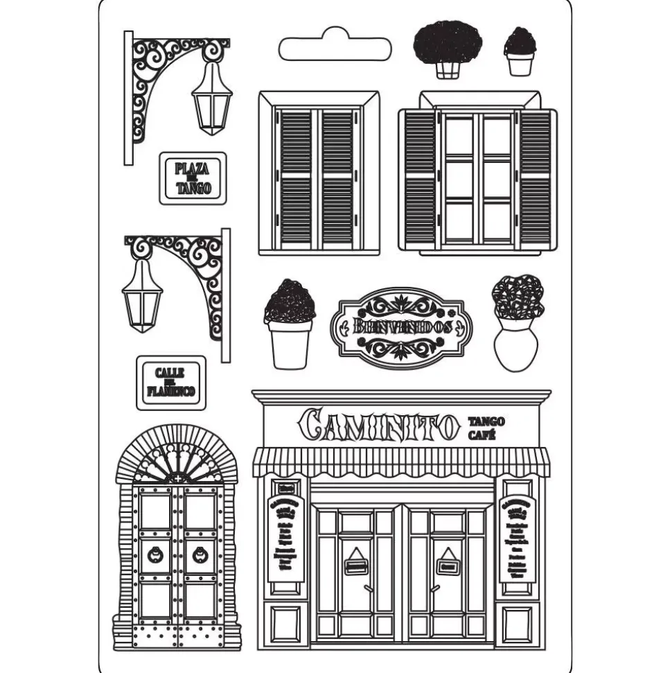 Molde Flexible Street Desire Stamperia 21x29cm