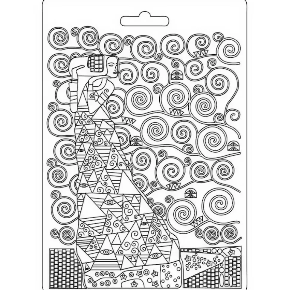 Molde Flexible The Waiting Klimt Stamperia 15x21cm