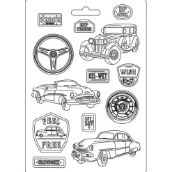 Molde Flexible Vintage Cars Desire Stamperia 21x29cm