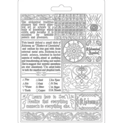 Molde Flexible Writings Alchemy Stamperia 15x21cm
