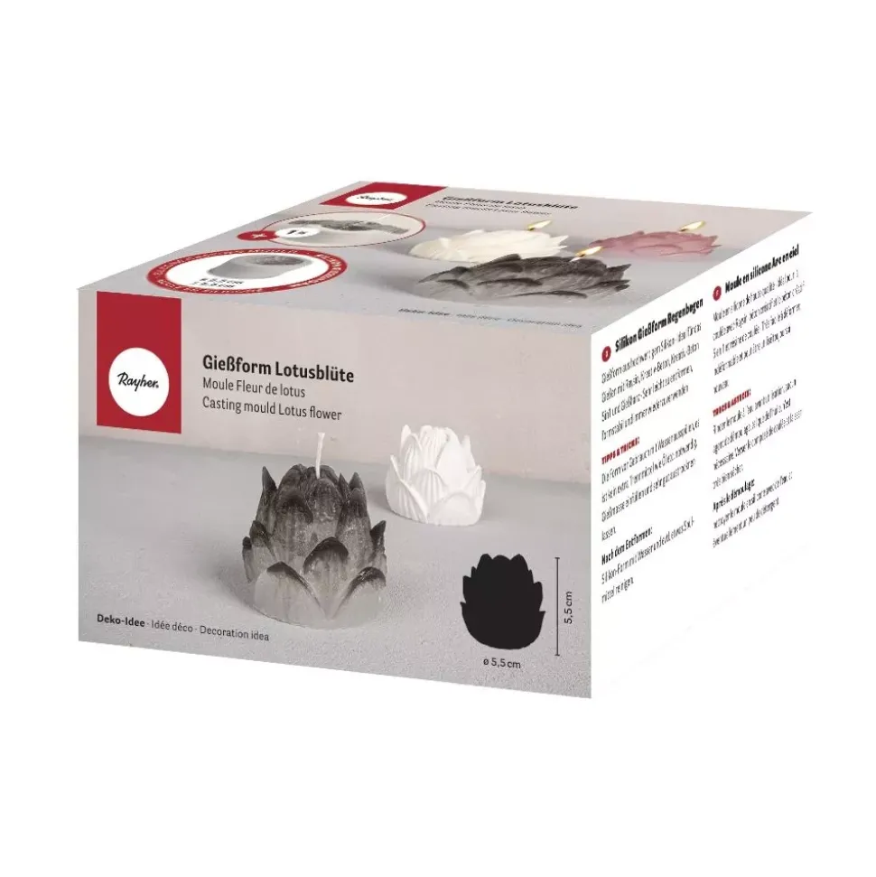 Molde para velas de silicona Flor de loto Rayher