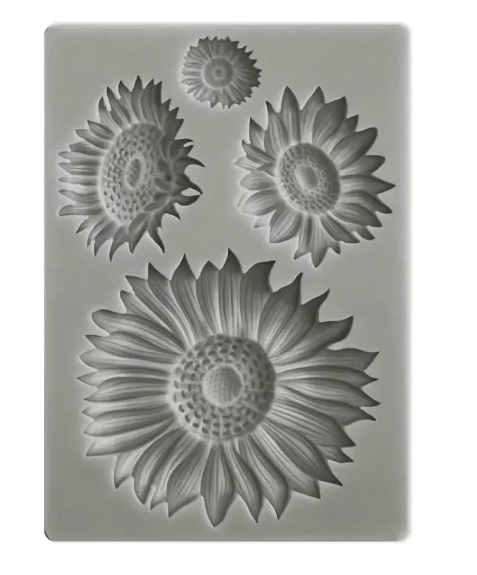 Molde Sunflowers Sunflower Art Stamperia A6