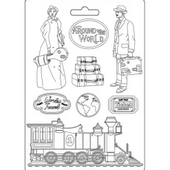 Molde Tren Around the World Stamperia A5