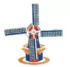 Molino de Madera-26 Kits Recortables Serigrafiados de Marquetería 4010-26