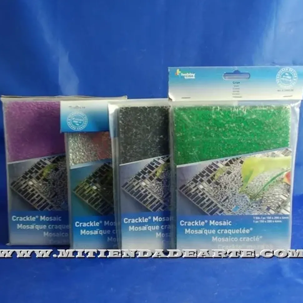 Mosaico de cristal craquelado en placas 15x25 cm