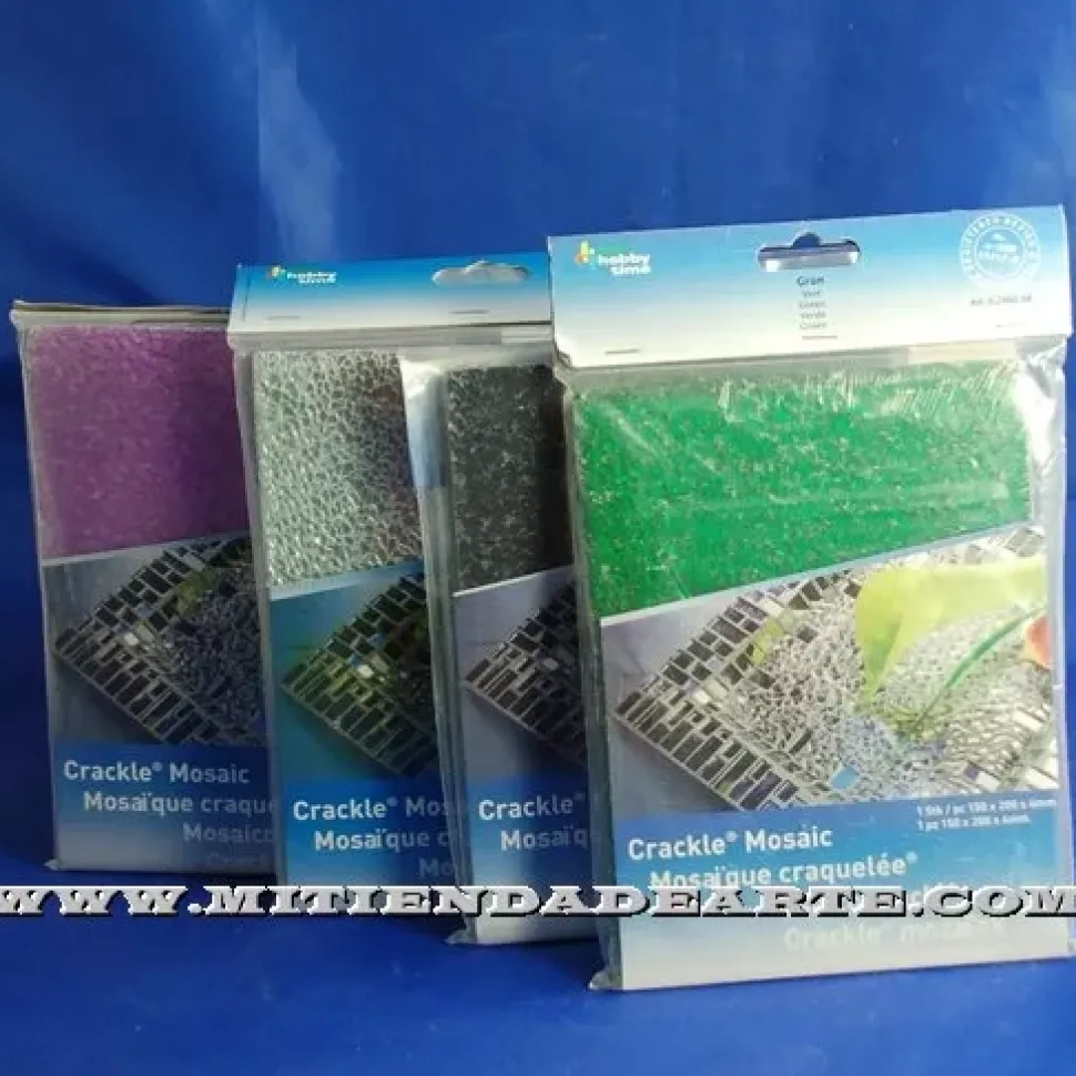 Mosaico de cristal craquelado en placas 15x25 cm