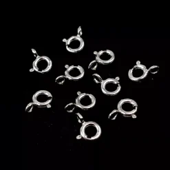 Mosquetón plata redondo