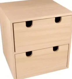Mueble de Madera con 2 Cajones Artemio