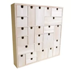 Mueble de madera con 24 cajones de adviento Artemio