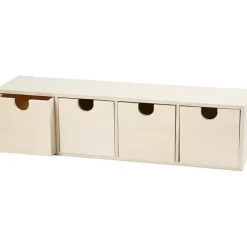 Mueble de madera cuatro cajones