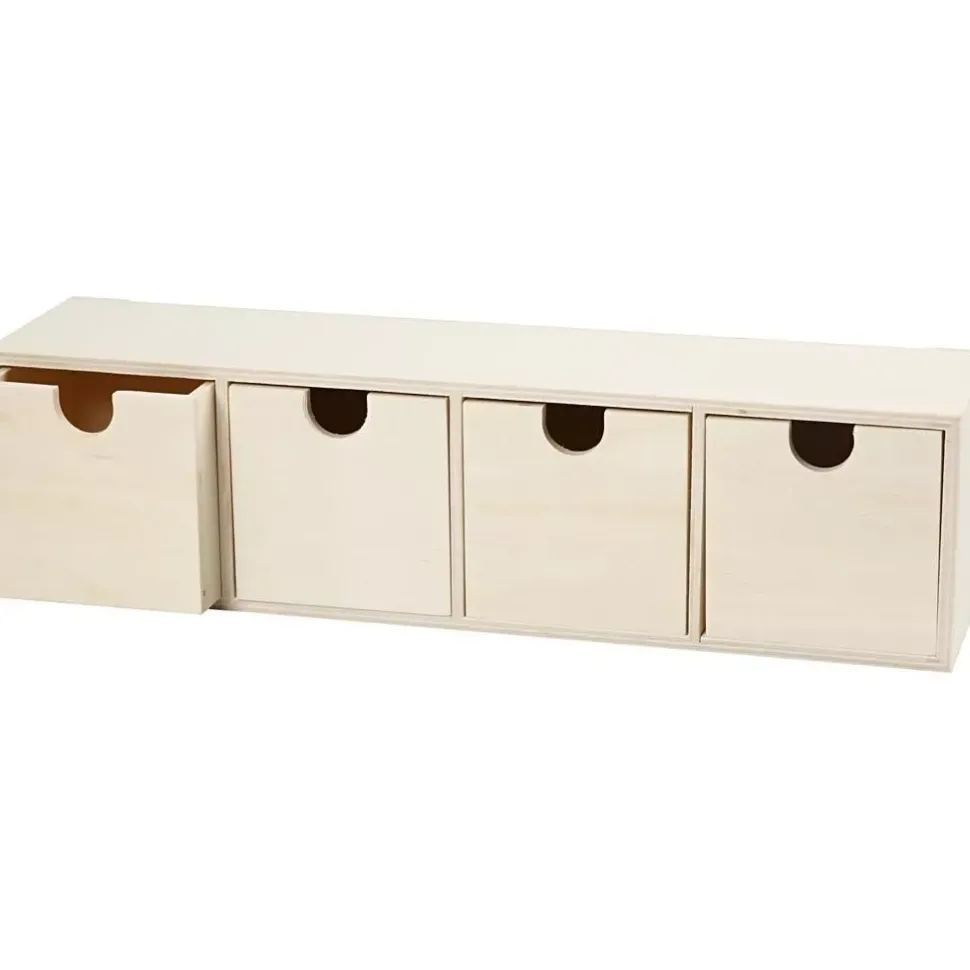 Mueble de madera cuatro cajones