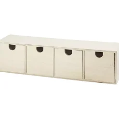 Mueble de madera cuatro cajones