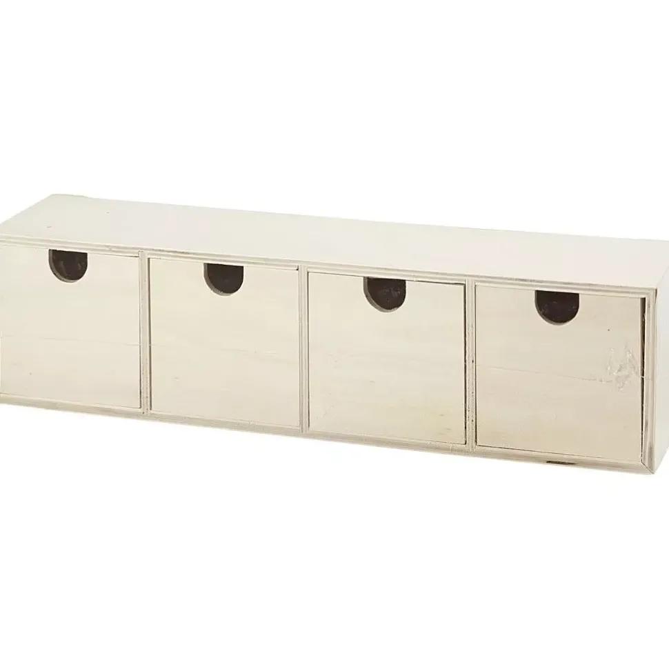 Mueble de madera cuatro cajones
