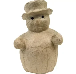 Muñeco de nieve pequeño de papel maché Décopatch