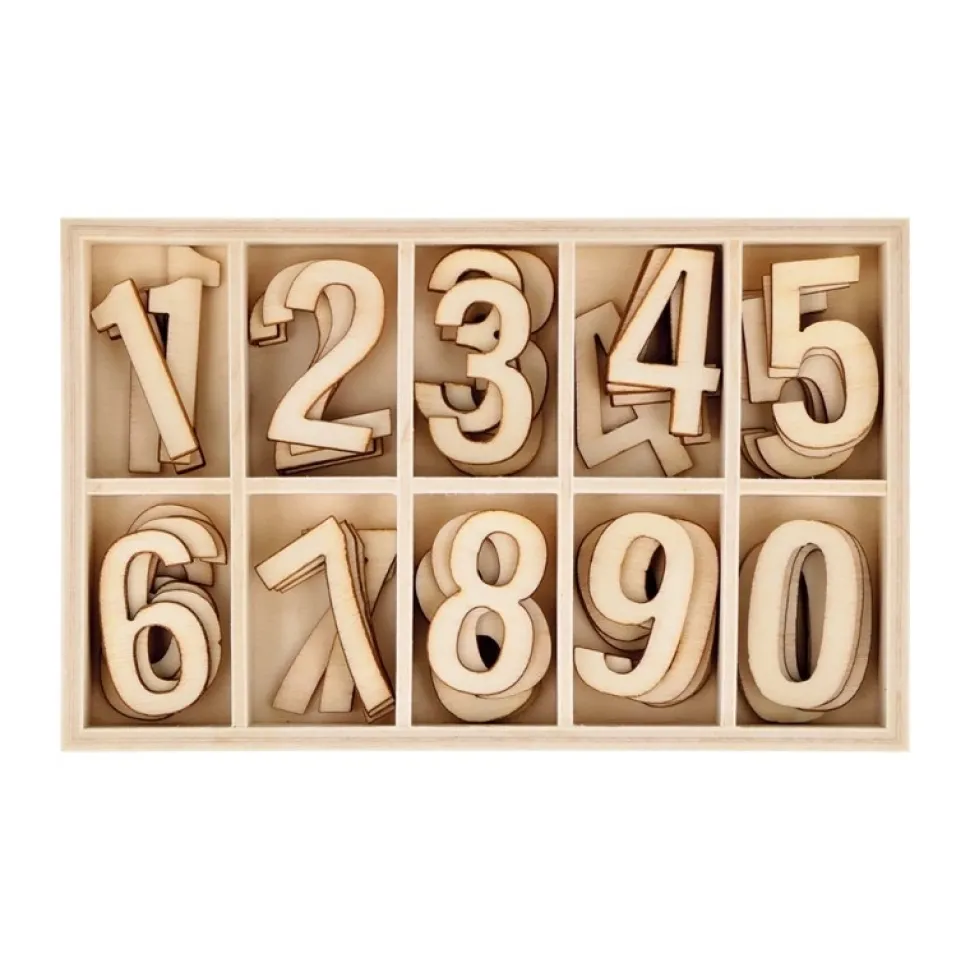 Números de madera Artemio 3cm