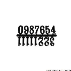 Números de plástico adhesivo negro para relojes