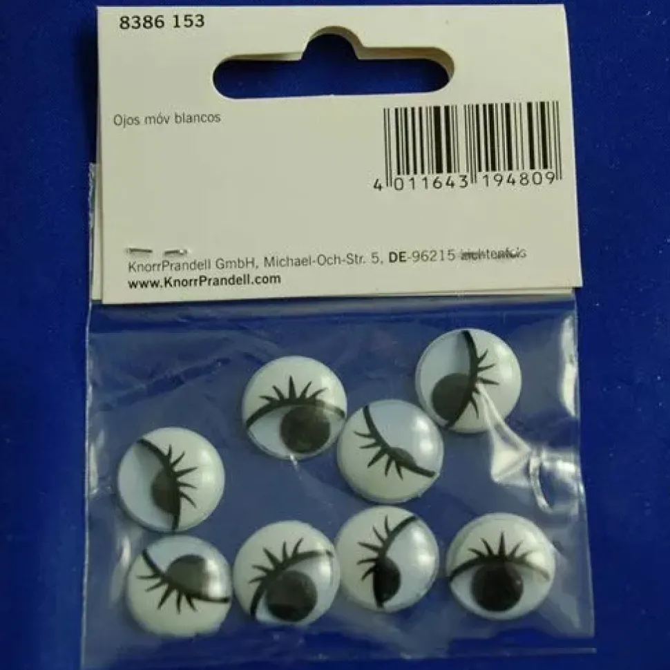 Ojos Movibles Circulares con Pestañas