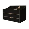 Organizador de escritorio accesorios y cosméticos Negro Fabrika Decoru