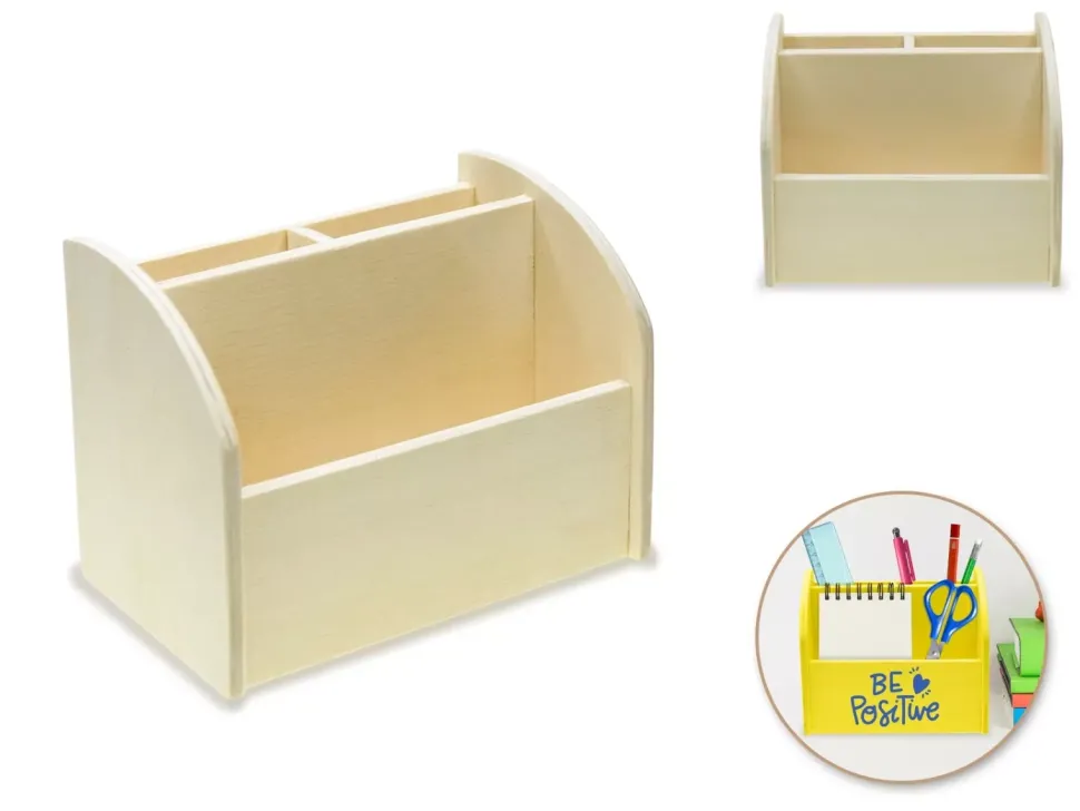 Organizador de Escritorio de Madera MultiCraft