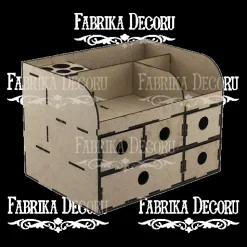 Organizador de escritorio con cinco cajones en DM