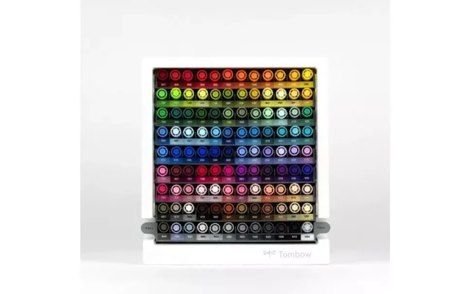 Organizador de Escritorio con 108 Rotuladores ABT Dual Brush Tombow