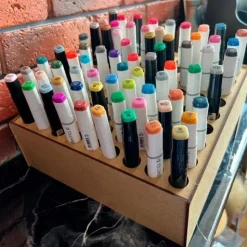 Organizador de escritorio rotuladores Negro Fabrika Decoru