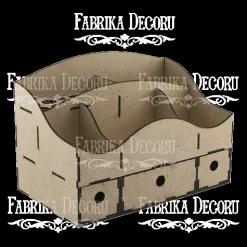 Organizador para escritorio con tres cajones en DM