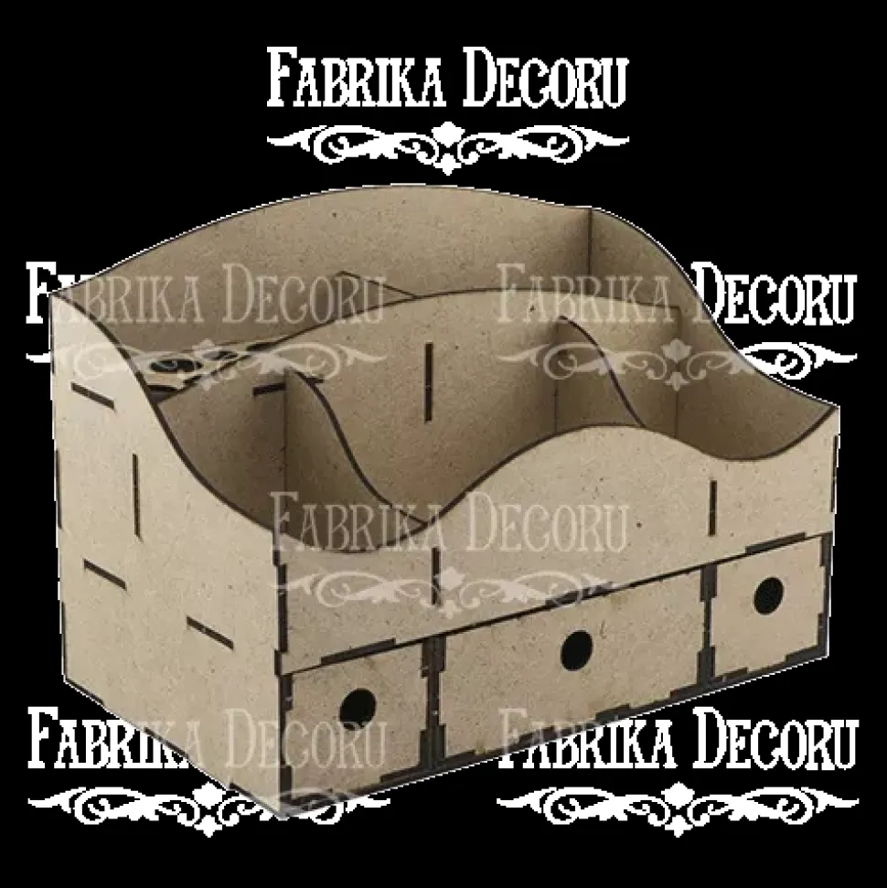 Organizador para escritorio con tres cajones en DM