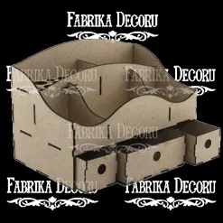 Organizador para escritorio con tres cajones en DM