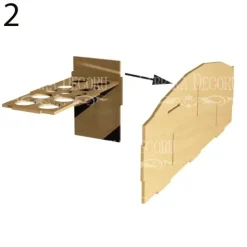 Organizador para escritorio con tres cajones en DM