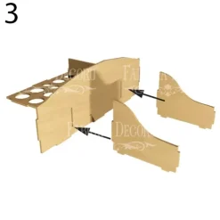 Organizador para escritorio con tres cajones en DM