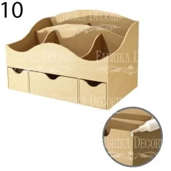 Organizador para escritorio con cajones en DM