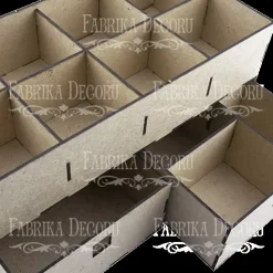 Organizador rectangular de escritorio con dos cajones en DM