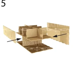 Organizador rectangular de escritorio con dos cajones en DM