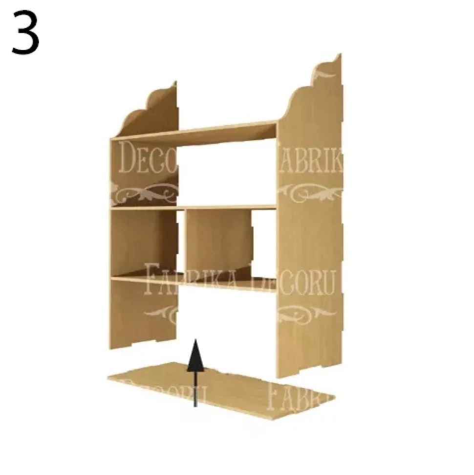 Organizador rectangular de escritorio con cuatro cajones en DM