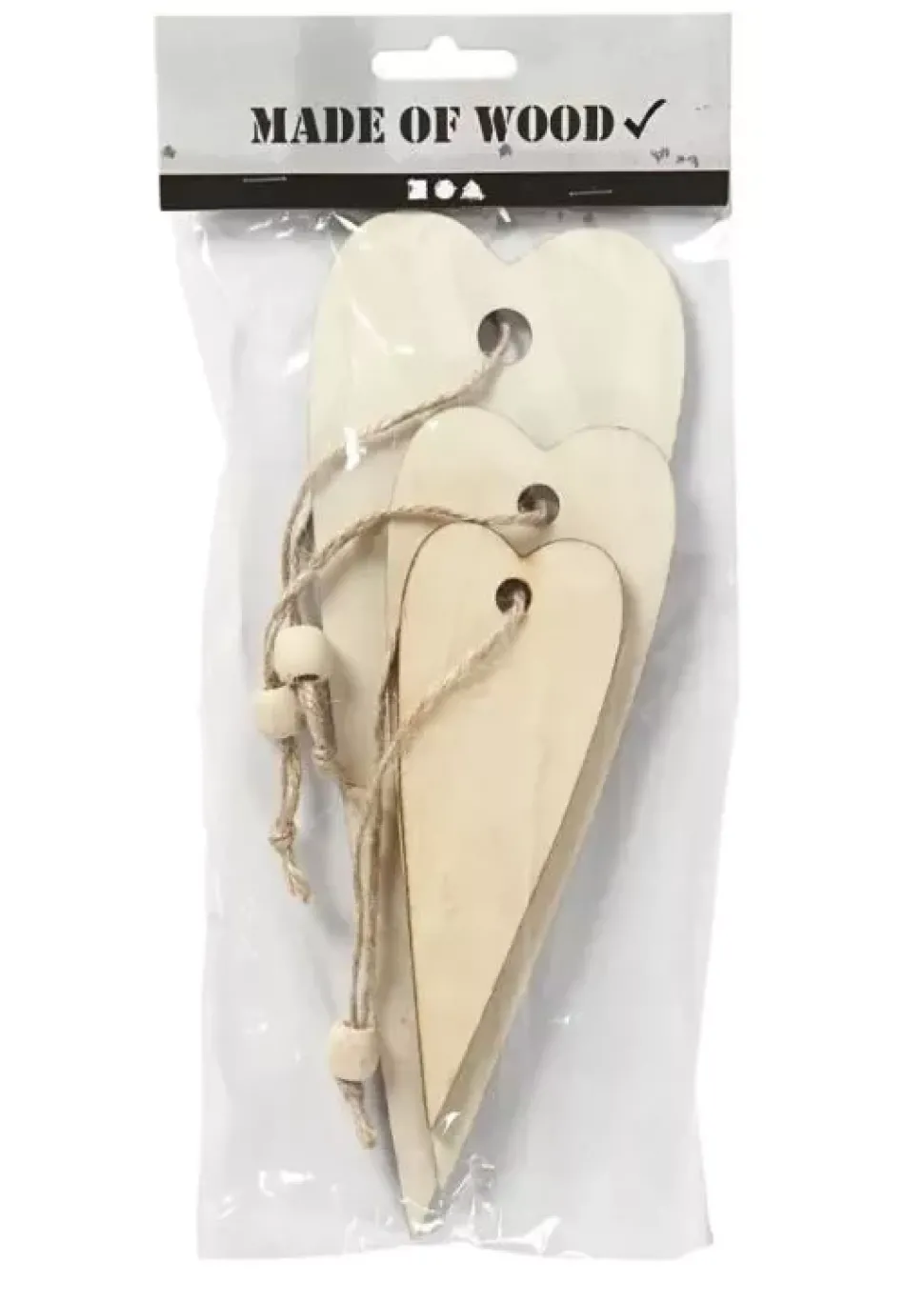 Ornamentos de Madera Corazón Alargado Creativ Company