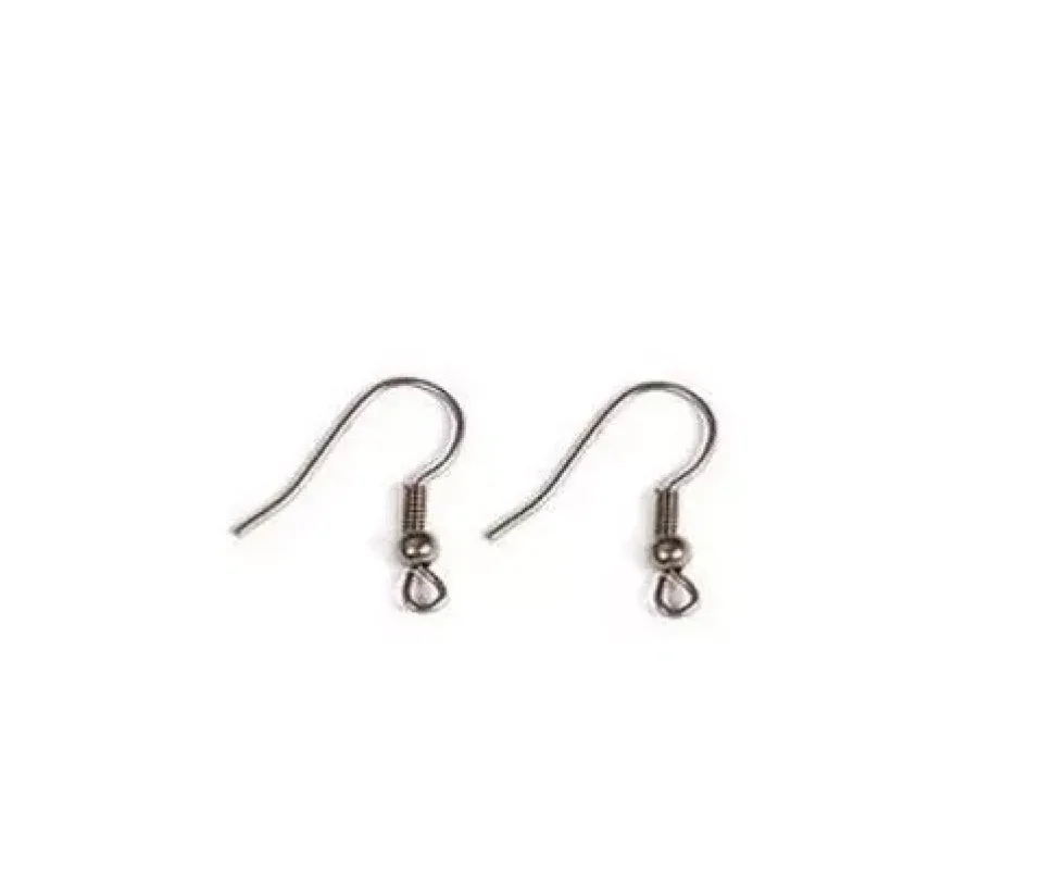 Pack de 10 pares de Pendiente PLATA Hippy Abierto con bola