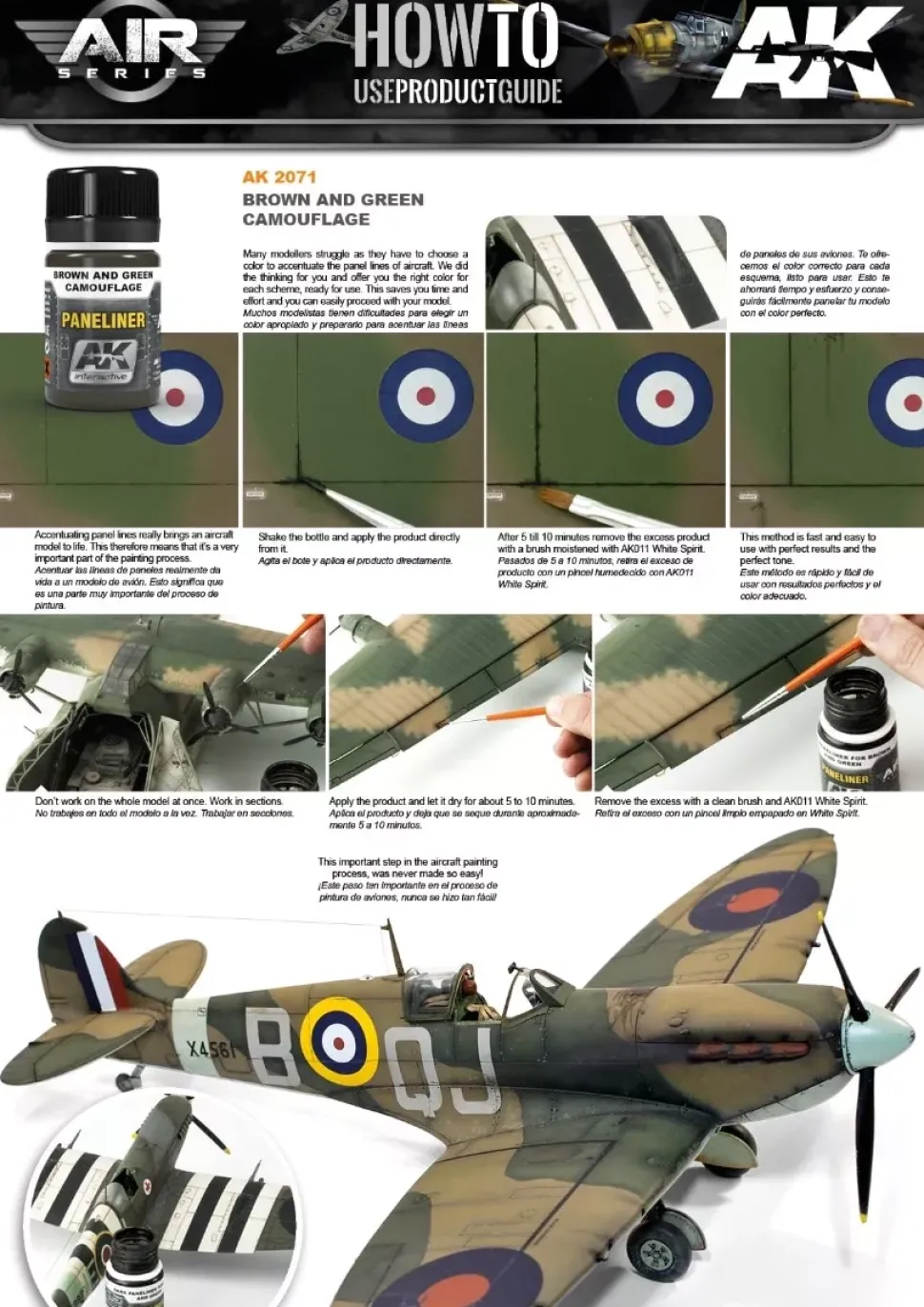 Panelador para camuflaje marrón y verde AK Interactive 35ml