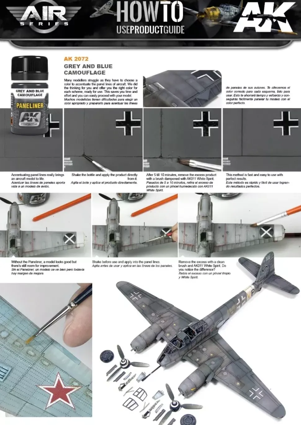 Panelador para camuflaje gris y azul AK Interactive 35ml