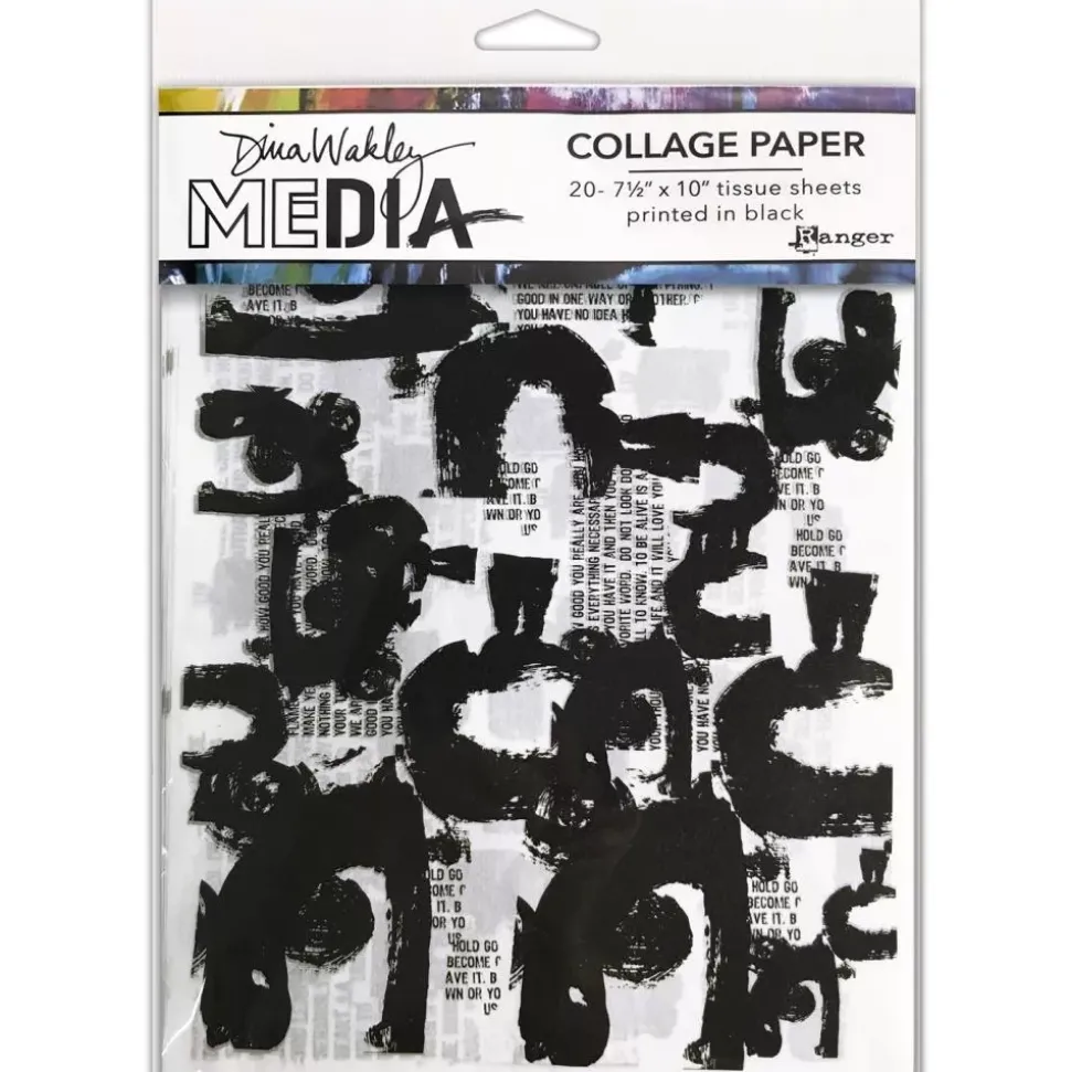 Papel Collage Painted Marks Dina Wakley Ranger 19x25cm